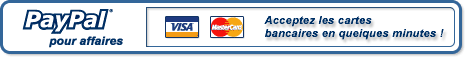 Ouvrez un compte PayPal et acceptez ds aujourd'hui les paiements en ligne.
